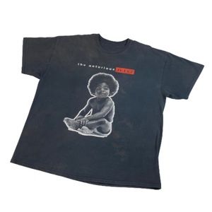 Notorious BIG Rap Tee black faded T Shirt Graphic